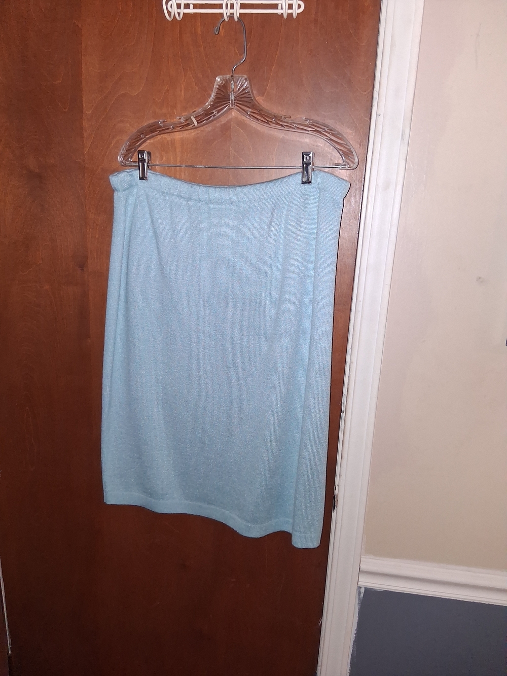 Classic Light Blue Women's Knit Skirt